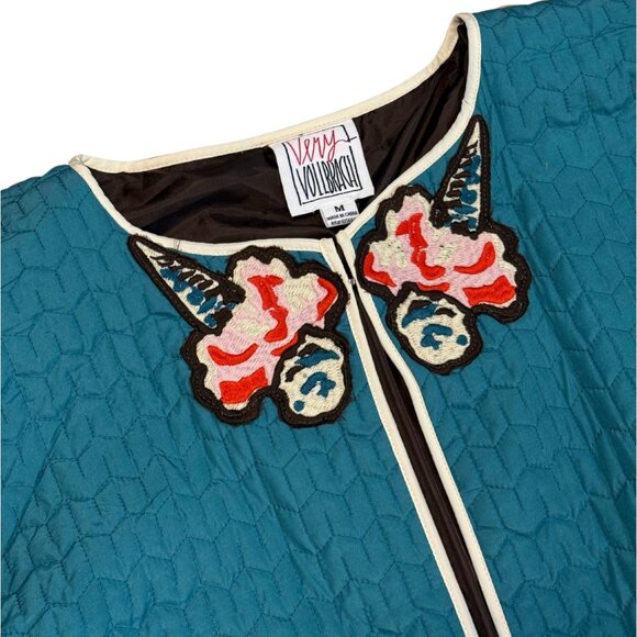 VERY VOLLBRACH Vintage Quilted Ice Cream Cone Novelty Jacket EUC M - Picture 2 of 4